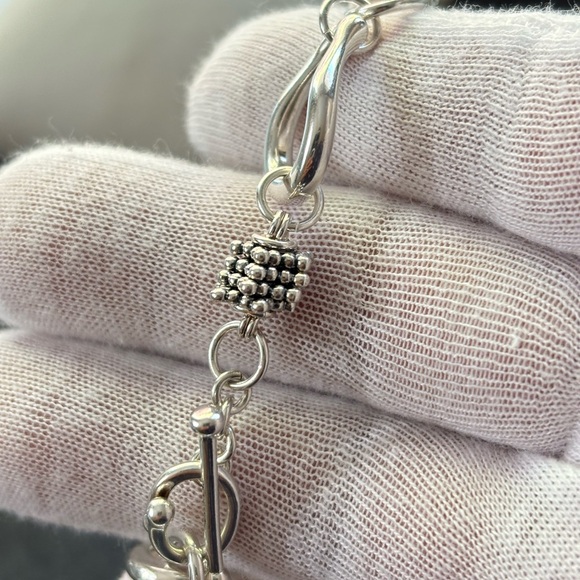 Michael Dawkins Starry Night & Pearl Toggle Bracelet 6-6.5" - Picture 4 of 10